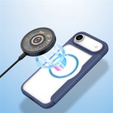 Чехол Dux Ducis для iPhone Air, Skin X Pro, с откидной крышкой, для MagSafe, темно-синий