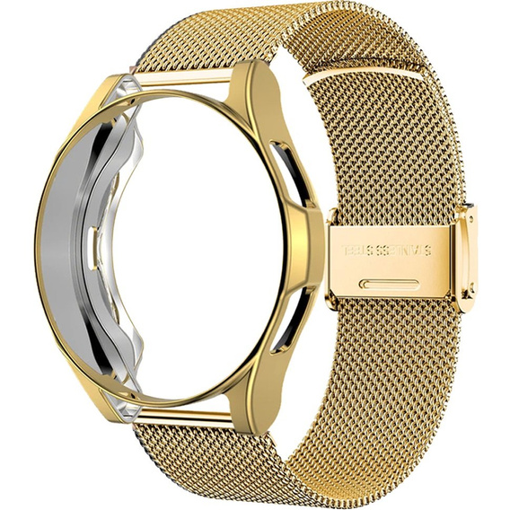 Металический браслет с чехлом для часов Samsung Galaxy Watch 4 40mm, Gold