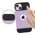 Чохол ERBORD MagSafe Cam Slider, фіолетовий + скло для екрану для iPhone 13 / iPhone 14