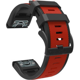 Силиконовый ремешок для Garmin Fenix 5/6/7 Forerunner 945/935, Red / Black