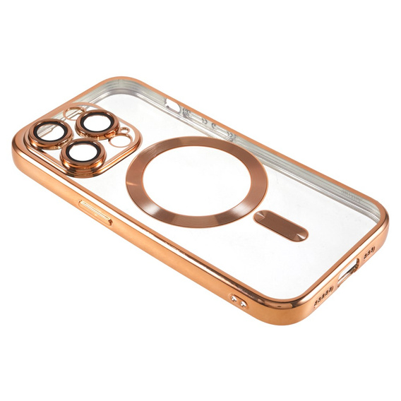 Чохол для iPhone 13 Pro, Electro MagSafe, золотий + Скло на екран