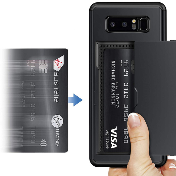 Чoхол до Samsung Galaxy Note 8, Sliding Card Holder, чорний
