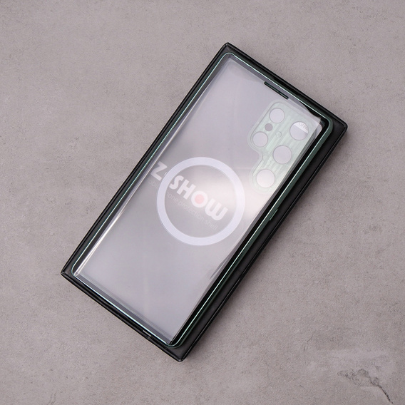 Магнітний чохол Dual Glass MagSafe для Samsung Galaxy S22 Ultra, зелений