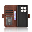 Откидной чехол для Xiaomi 14T Pro, Card Slot, коричневый
