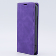 Чехол для iPhone 15, ERBORD Vintage, бумажник с клапаном, фиолетовый