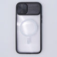 Чехол до iPhone 15 Plus, Slide Camera Magsafe, чёрный