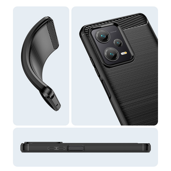 Чехол до Xiaomi Poco X5 Pro 5G, Carbon, чёрный
