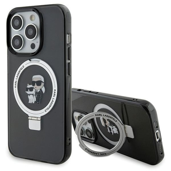 Чехол Karl Lagerfeld Ring Stand Karl & Choupette MagSafe для iPhone 15 Pro