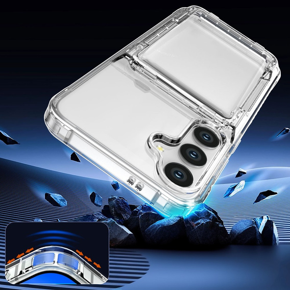 Чехол для Samsung Galaxy S24, Card Holder, прозрачный