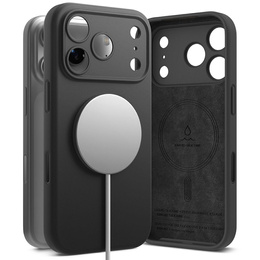 Чехол Ringke для iPhone 17 Pro Max, силиконовый магнитный MagSafe, черный