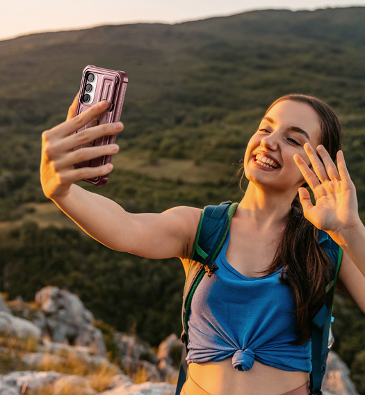 Броньований чохол для Samsung Galaxy A16, Dexnor Full Body (Two Frames), червоний