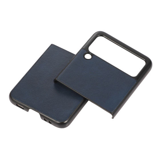 Чехол Cowhide Grain до Samsung Galaxy Z Flip 3, Blue