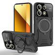 Бронированный чехол для Xiaomi Redmi Note 13 Pro 4G / Xiaomi Redmi Note 14S / Xiaomi Poco M6 Pro 4G, CamShield MagSafe, чёрный