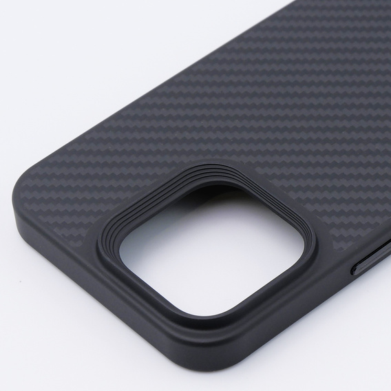 Чохол для iPhone 15 Pro Max, Aramid Fiber Cover, чорний
