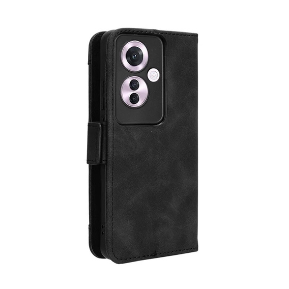 Футляр з клапаном для Oppo Reno 11F 5G, Card Slot, чорний