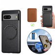 Чoхол до Google Pixel 7A, Leather Hybrid MagSafe, чорний