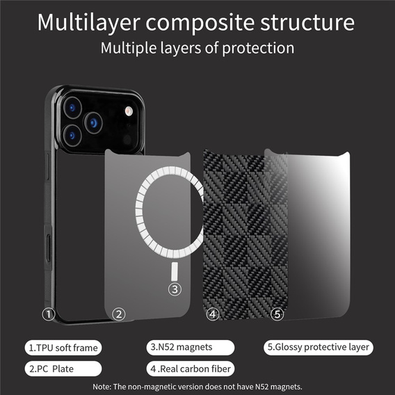 Чохол з арамідного волокна, з MagSafe для Apple iPhone 17 Pro Max
