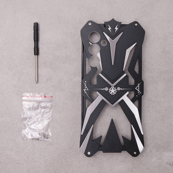 Бронированный чехол для Samsung Galaxy S23 Ultra, Aluminum Alloy, чёрный