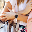 Металический браслет с чехлом для часов Apple Watch 4/5/6/SE 44mm, Rose Gold