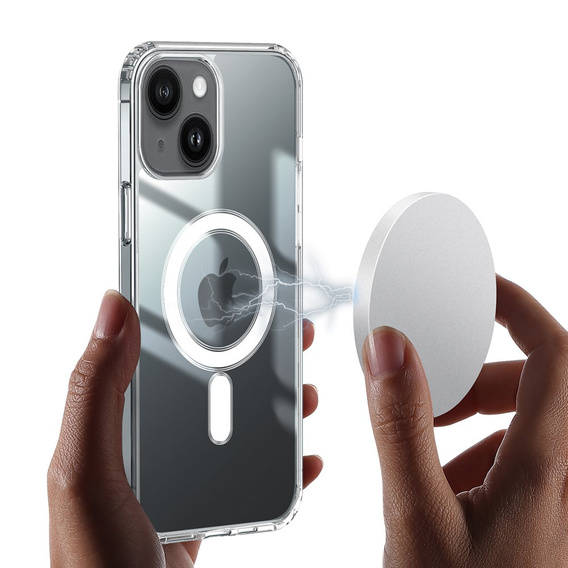 Чохол для iPhone 15 ERBORD CrystalMag, прозорий