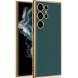 Чехол до Samsung Galaxy S24 Ultra, GKK Leather, зелёный