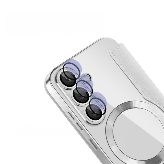 Чохол-книжка для Samsung Galaxy S25, RFID Wallet MagSafe CamShield, сріблястий