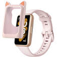 Силіконовий чохол CAT EARS для Huawei Honor Band 6/7, Pink