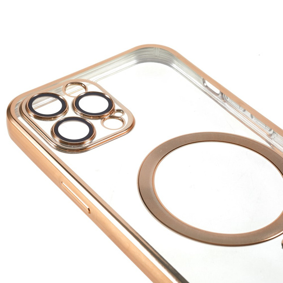 Чохол для iPhone 12 Pro, Electro MagSafe, золотий + Скло на екран