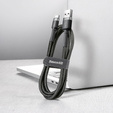 BASEUS Cafule Кабель Type-C 3A 1M - Чёрный/Серый