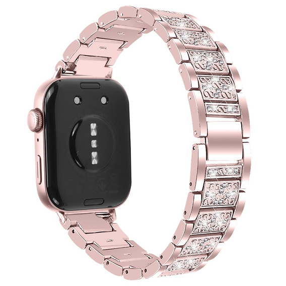 Бриллиантовый браслет для Xiaomi Smart Band 8 Pro, розовый