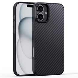 Чехол для iPhone 16 Plus, Aramid Fiber Cover, чёрный