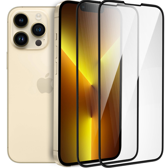 2x Гибридное керамическое стекло ERBORD для iPhone 16E / 14 / 13 / 13 Pro