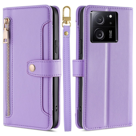 Чохол-книжка для Xiaomi 13T / 13T Pro / Redmi K60 Ultra, Wallet Zipper Pocket, фіолетовий