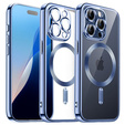 Чехол для iPhone 16 Pro Max, Electro MagSafe, синий + стекло для экрана