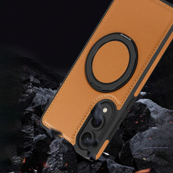 Чохол для Realme 12 Pro 5G / 12 Pro+ 5G, Leather Kickstand Ring, чорний