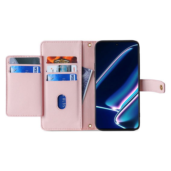Чохол-книжка для Realme 11 Pro 5G / Pro+ 5G, Wallet Zipper Pocket, рожевий