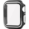 2в1 чехол и защитное стекло для часов Apple Watch 7/8 45mm - Black / Silver