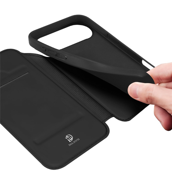 Чехол Dux Ducis для iPhone Air, Skin Pro, с клапаном, со слотом для карт, черный