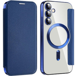 Откидной чехол для Samsung Galaxy S23 FE, RFID Wallet MagSafe CamShield, темно-синий