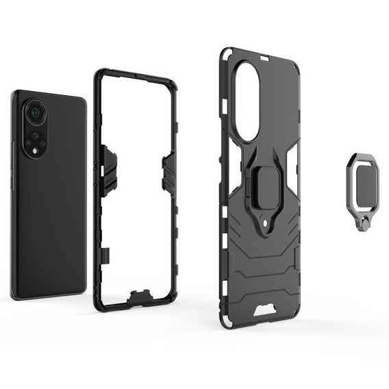 Чoхол до Huawei Nova 9, Kickstand Ring, чорний