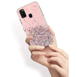 Чехол до Samsung Galaxy M21, Glittery, розовый