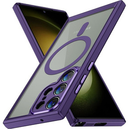 Чохол для Samsung Galaxy S23 Ultra, ERBORD Impact Guard, MagSafe, темно-фіолетовий