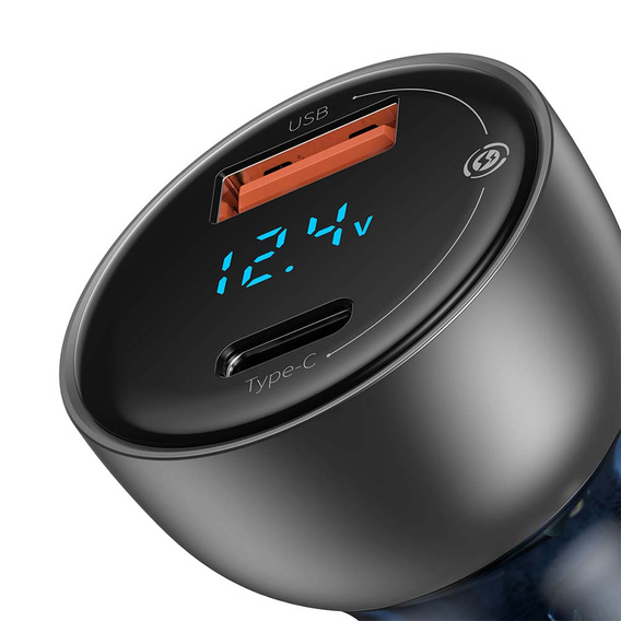 Baseus Автомобільний зарядний пристрій  2-Port USB i USB Type-C PD40W/QC3.0 - Grey