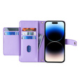 Чохол-книжка для iPhone 14 Pro, Wallet Zipper Pocket, фіолетовий