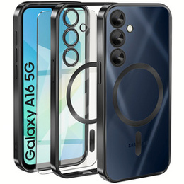 Чохол для Samsung Galaxy A16, Electro MagSafe, чорний + Скло на екран