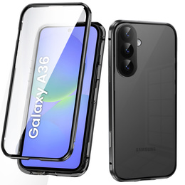 Чохол для Samsung Galaxy A36, Magnetic Dual Glass, чорний