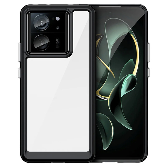 Чoхол до Xiaomi 13T / 13T Pro, Fusion Hybrid, прозорий / чорний