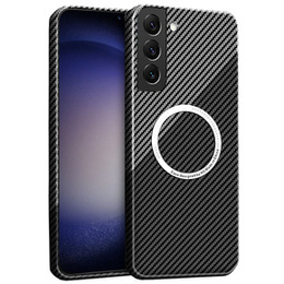 Чехол до Samsung Galaxy S23 Plus, Magsafe Slim Carbon, черный / серый