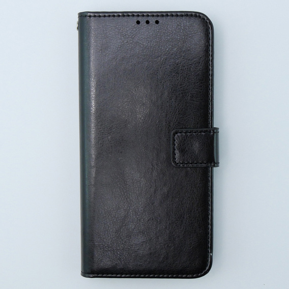 Футляр з клапаном для Motorola Moto G54 5G, Crazy Horse Wallet, чорний