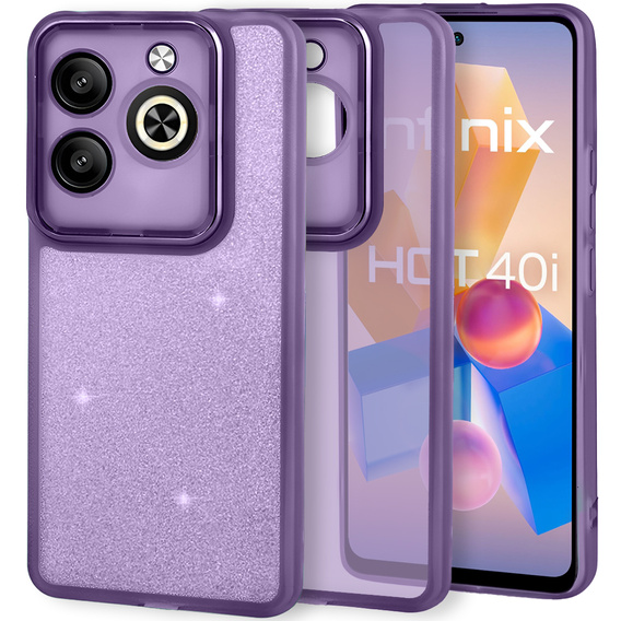 Чoхол до Infinix Hot 40i, Glittery Powder, фіолетовий